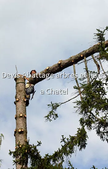 Devis Abattage arbres et haies a Chatel