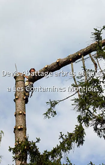 Devis Abattage arbres et haies a Les Contamines Montjoie